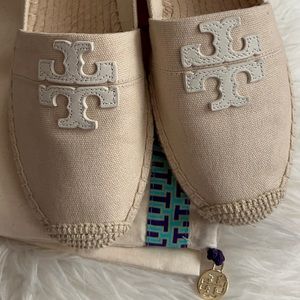 Brand new, never worn Ivory Tory Burch Espadrilles